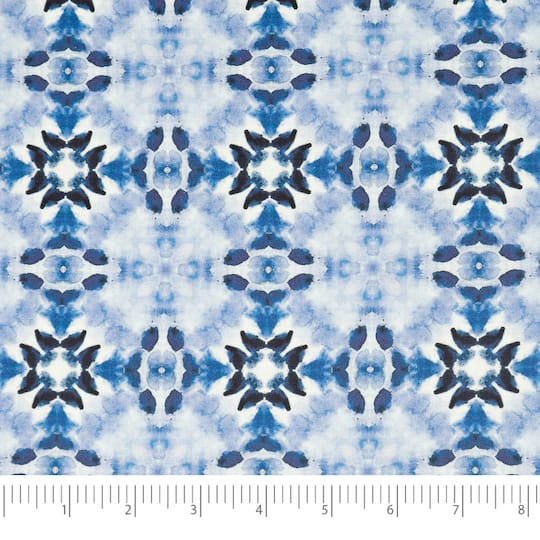 SINGER China Blue Batiks Cotton Fabric Fat Quarters